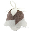 Wool Felt Sauna Hat 2mm White Russian Hat